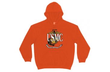 Image of Fox Outdoor Pullover Hoodie Sweatshirt, USMC w/Logo - Red, Large, 64-853 L