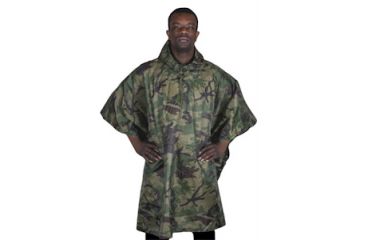 Image of Fox Outdoor Ripstop Poncho, Woodland Camo 099598215552