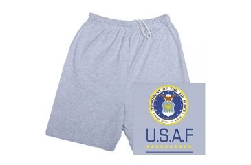 Image of Fox Outdoor Running Shorts - Men's, 3XL, Regular Inseam, U.S.A.F. Logo / Ash, 64-7993 XXXL