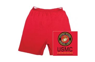 Image of Fox Outdoor Running Shorts - Men's, 2XL, Regular Inseam, U.S.M.C Logo / Red, 64-7992 XXL