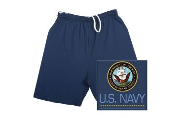 Image of Fox Outdoor Running Shorts - Men's, Medium, Regular Inseam, U.S. Navy Logo / Navy, 64-7991 M