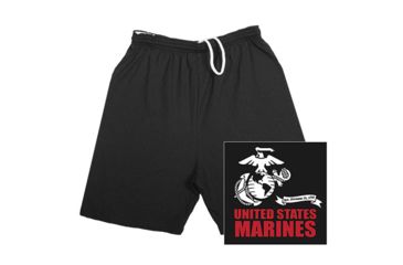 Image of Fox Outdoor Running Shorts - Men's, Extra Large, Regular Inseam, Black/United States Marines, 64-7941 XL