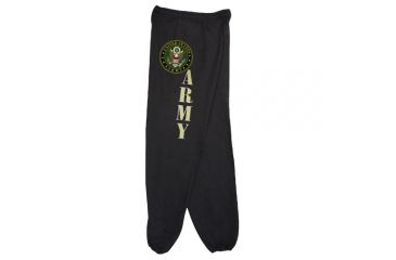 Image of Fox Outdoor Sweatpants, Army Logo - Black, Large, 64-753 L