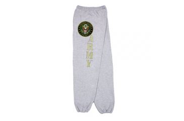 Image of Fox Outdoor Sweatpants, Army Logo - Grey, Large, 64-752 L