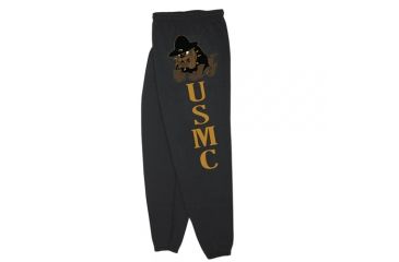 Image of Fox Outdoor Sweatpants, Marines Bulldog - Black, Large, 64-7671 L