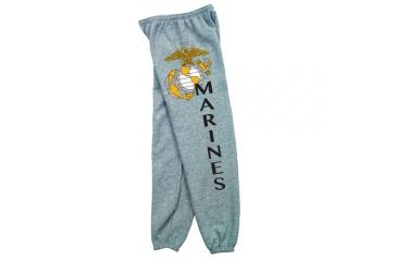 Image of Fox Outdoor Sweatpants, Marines Logo - Grey, Large, 64-762 L