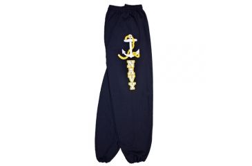 Image of Fox Outdoor Sweatpants, Navy w/Logo - Navy, Large, 64-776 L