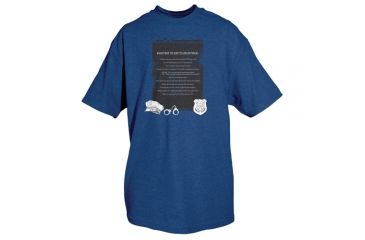 Image of Fox Outdoor Themed One-Sided Imprinted T-Shirts, Forbidden, Statements &amp; Questions / Navy, Large, 64-466 L