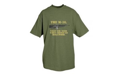 Image of Fox Outdoor Themed One-Sided Imprinted T-Shirts, M-16 / Olive Drab, Small, 64-471 S