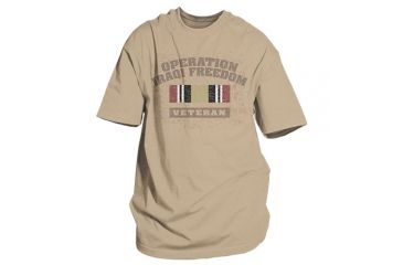 Image of Fox Outdoor Themed One-Sided Imprinted T-Shirts, Op. Iraqi Freedom / Sand, Large, 64-468 L