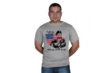 Image of Fox Outdoor Themed One-Sided Imprinted T-Shirts, Pride / Heather Grey, 3XL, 64-4061 XXXL