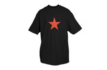 Image of Fox Outdoor Themed One-Sided Imprinted T-Shirts, Red Star / Black, Small, 64-5461 S