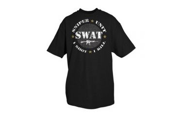 Image of Fox Outdoor Themed One-Sided Imprinted T-Shirts, SWAT Sniper / Black, Large, 64-6161 L