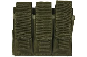 Image of Fox Outdoor Triple Pistol Mag Pouch, Olive Drab 099598575304