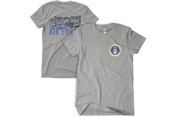 Image of Fox Outdoor Two-Sided Imprinted T-Shirt, Air Force Descriptive Words / Heather Grey, Large, 63-4023 L