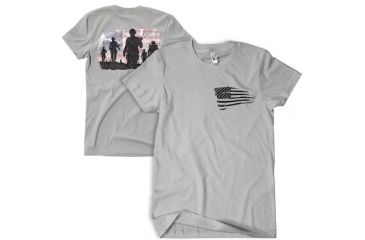 Image of Fox Outdoor Two-Sided Imprinted T-Shirt, Soldiers / Heather Grey, Large, 63-4612 L
