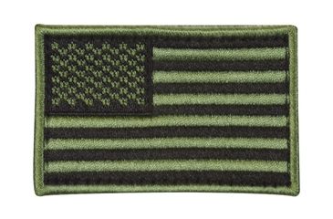 Image of Fox Outdoor USA Flag Patch, Foliage Green - Left Face 099598848873