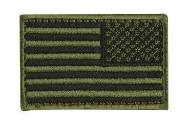 Image of Fox Outdoor USA Flag Patch, Olive Drab - Right Face 099598848705