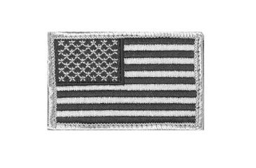 Image of Fox Outdoor USA Flag Patch, Silver Grey/Black - Left Face, 84P-889