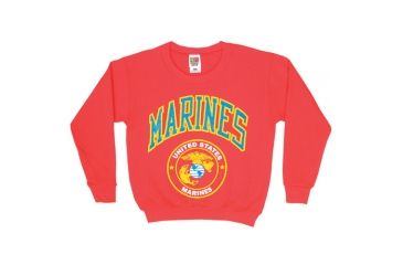 Image of Fox Outdoor Youths Sweatshirt, Marines w/Logo - Red, Small, 64-653 S
