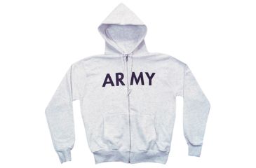 Image of Fox Outdoor Zip Front Hooded Sweatshirt, Army - Grey, Large, 64-84 L