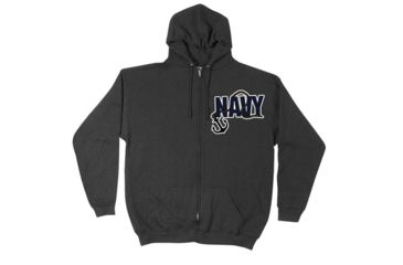 Image of Fox Outdoor Zip Front Hooded Sweatshirt, Navy Anchor - Black, Extra Large, 64-868 XL