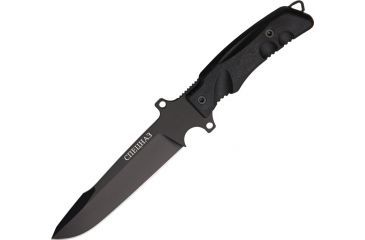 Image of Fox Predator Spetsnaz Fixed Blade Knife,12in,N690Co Cobalt Vanadium Stainless Blade,Black Forprene Handle FOXG4B