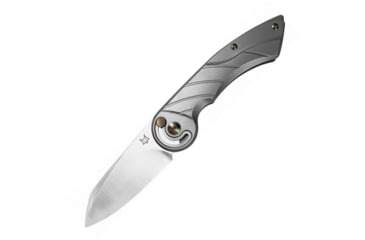 Image of Fox Radius Finger Safe Lock Folding Knife, 3 satin finish Bohler M390 stainless blade, Sculpted titanium handle, 01FX865