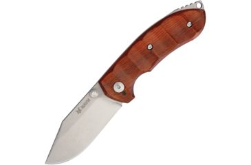 Image of Fox Ravn Linerlock Folding Knife,3.5in,N690Co Steel,Clip Point,Cocobolo Wood Handle FOX514
