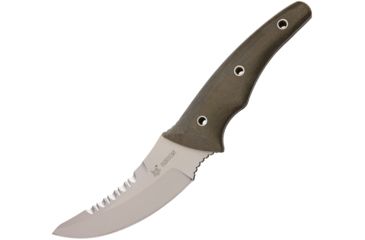 Image of Fox Recon Green Micarta Fixed Blade Knife, 4.75in, Sawback, Green, Micarta Handle FOX512OD