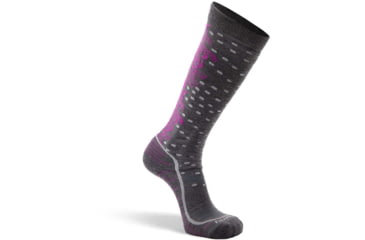 Image of Fox River Falling Leaf Lightweight Over-the-Calf Ski and Snowboard Sock - Womens, Grey, Medium, 105497