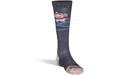 Image of Fox River Monkey Ski, Monkey Do Lightweight Over-the-Calf Ski and Snowboard Sock - Kids, Iron, Medium, 165132