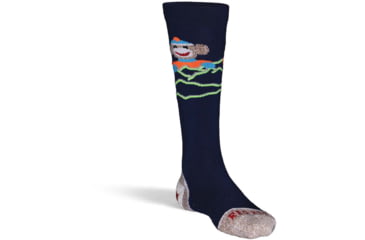 Image of Fox River Monkey Ski, Monkey Do Lightweight Over-the-Calf Ski and Snowboard Sock - Kids, Navy, Large, 133718