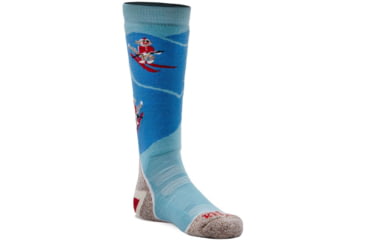Image of Fox River Monkeyn Around Medium Weight Over-the-Calf Ski and Snowboard Sock - Kids, Blue, Small, 183386