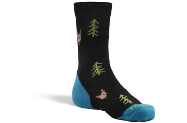 Image of Fox River Robin Hood Lightweight Crew Hiking Sock - Kids, Black, Small, 139656