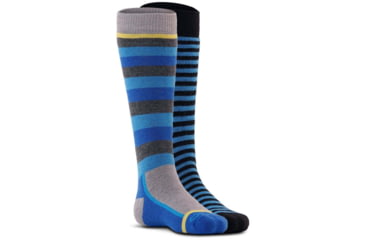 Image of Fox River Snow Day Medium Weight Over-the-Calf Ski and Snowboard Sock - Kids, 2 per Pack, Blue Assort, Small, 184422