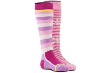 Image of Fox River Snow Day Medium Weight Over-the-Calf Ski and Snowboard Sock - Kids, 2 per Pack, Bubble Gum Assort, Medium, 181176
