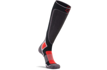 Image of Fox River Valdez Lightweight Over-the-Calf Ski and Snowboard Sock - Mens, Black/Red, Extra Large, 170658