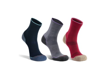 Image of Fox River Womens Basecamp 2.0 Lightweight Crew Hiking Sock Bundle - 3 Pack 0366EBA9, Medium, Multi, 171289