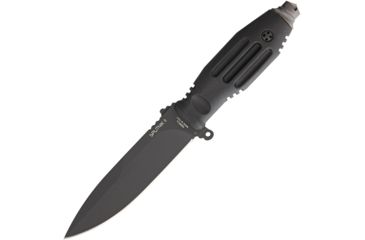 Image of Fox Sputnik 11 Fixed Blade Knife, 5.375in, Black, Rubber Handle FOX811B