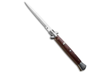 Image of Frank Beltrame 11 Italian Stiletto Automatic Folding Knife, 4.875in, 440, Bayonet Blade, Snakewood, Wood Handle, Wood/Steel, 10.75 inch, BHQ-50950