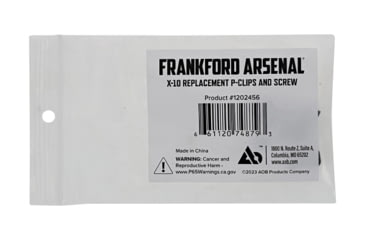 Image of Frankford Arsenal X-10 Replacement P-clips &amp; Screw, 50 CP, Black, Multi, 1202456