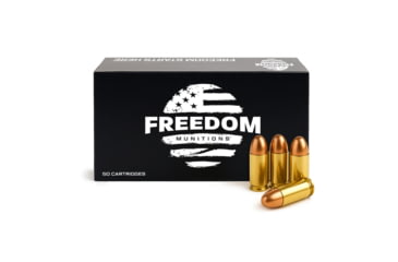 Image of Freedom Munitions .45 ACP 200 Grain Round Nose Brass Pistol Ammo, 50 Rounds, FM45R200N50