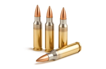 Image of Freedom Munitions 5.56x45mm NATO 55 Grain Full Metal Jacket Brass Rifle Ammo, 50 Rounds, FM556MF55N50