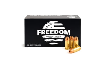 Image of Freedom Munitions 9mm Luger 124 Grain Hollow Point Brass Pistol Ammo, 50 Rounds, FM9H124N50
