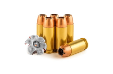 Image of Freedom Munitions X-DEF Defense 10mm 200 Grain Hollow Point Brass Pistol Ammo, 50 Rounds, FMX10XD200N50