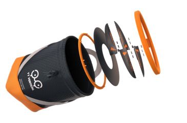 Image of Friction Labs Stopper Chalk Bag, Black/Orange, 4.2 oz FL-CHALK-BAG