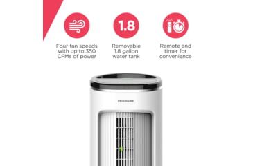 Image of Frigidaire 2-in-1 Evaporative Air Cooler and Fan, Cools 250 sq ft, White, White, EC200WF