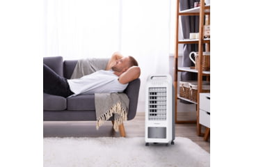 Image of Frigidaire 2-in-1 Personal Evaporative Air Cooler and Fan, Cools 100 sq ft, White, White, EC100WF
