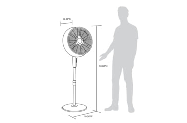 Image of Frigidaire Outdoor Misting Fan/Pedestal Fan, Black, Cools 500 sq ft, FMF2K5BK00